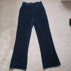 Deep Royal Blue Velvet Trousers, Size XS